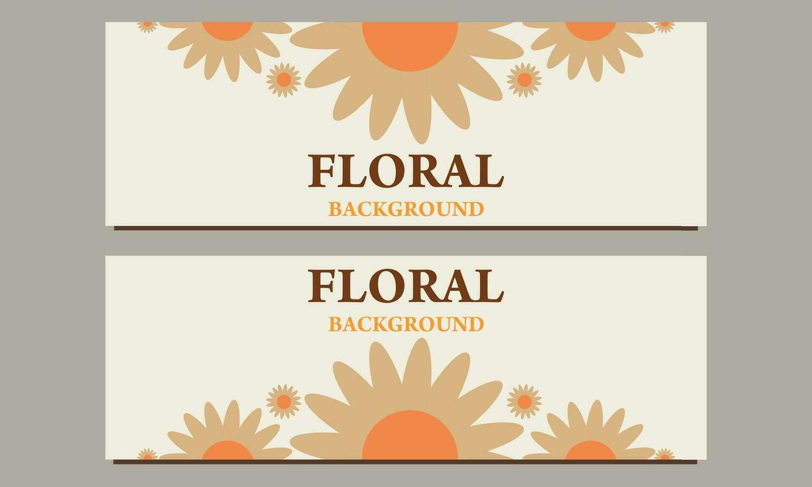 Naturel horizontal bannière modèle avec floral et fleur ornement vecteur