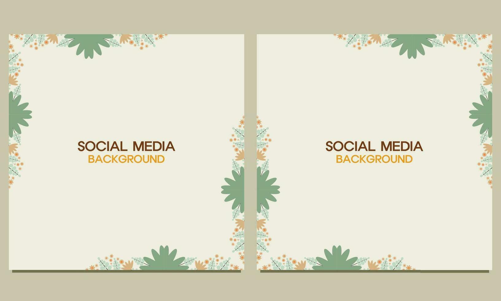 social médias Publier Contexte avec Naturel floral ornement. adapté pour social médias poste, bannière conception et l'Internet les publicités. vecteur