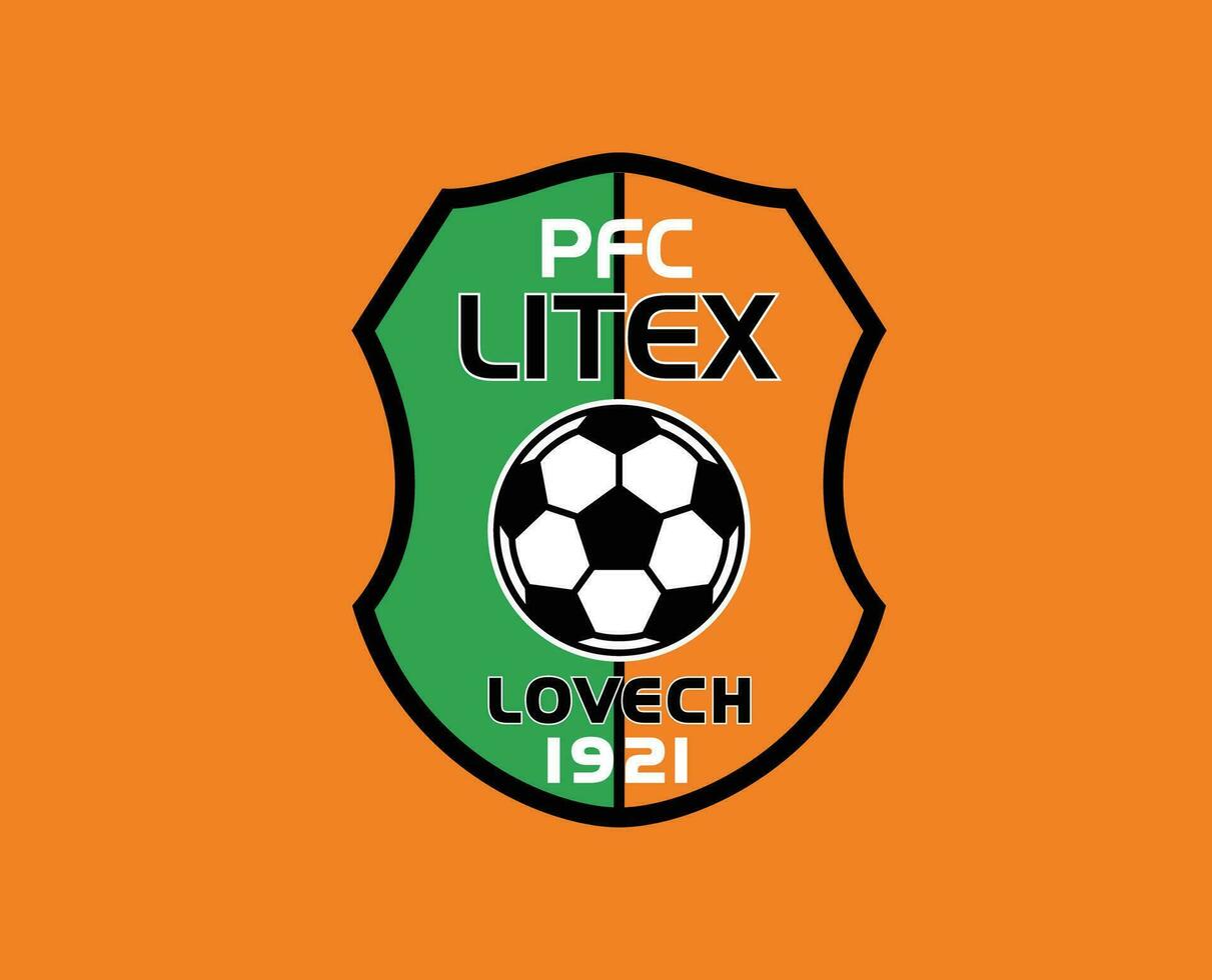 fc litex amourtch club logo symbole Bulgarie ligue Football abstrait conception vecteur illustration avec Orange Contexte