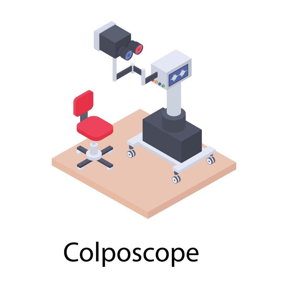 concepts de machine colposcope vecteur