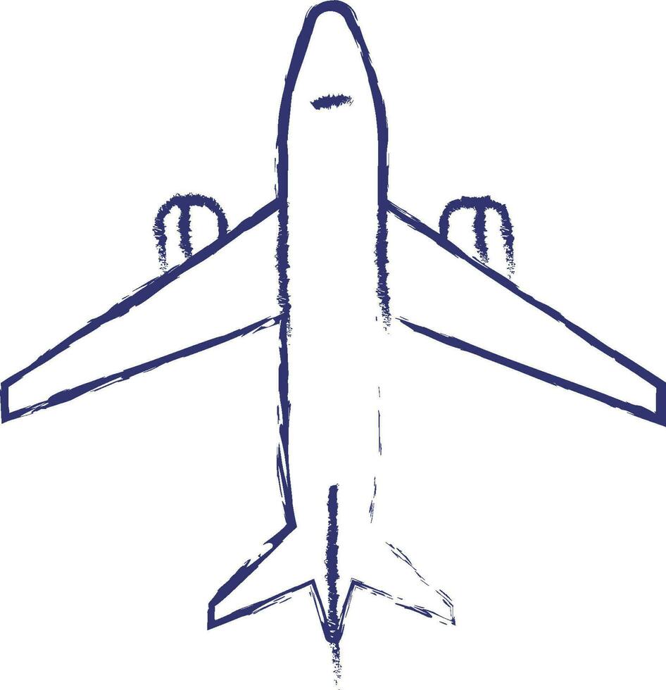 avion main tiré illustration vecteur