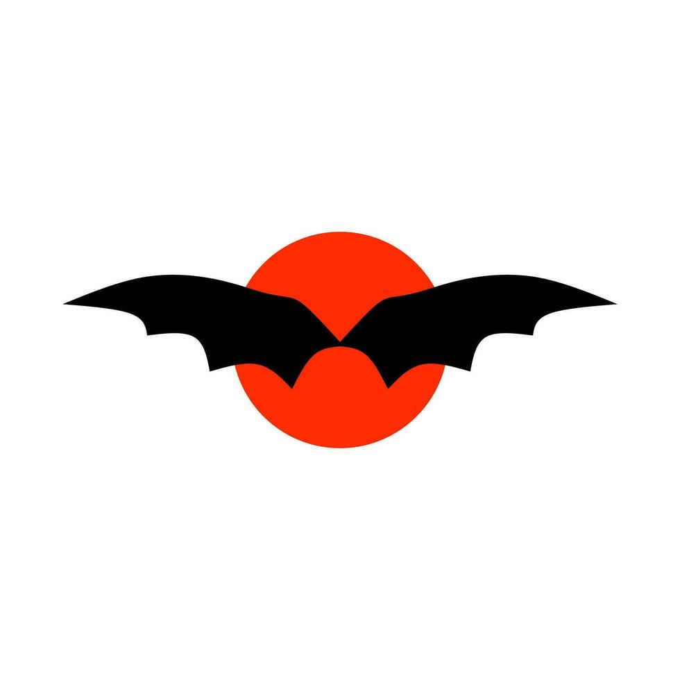 chauve souris logo conception concept vecteur illustration. chauve souris silhouette. imprimable modèle. chauve souris icône isolé sur blanche. effrayant noir horreur chauve souris graphique.