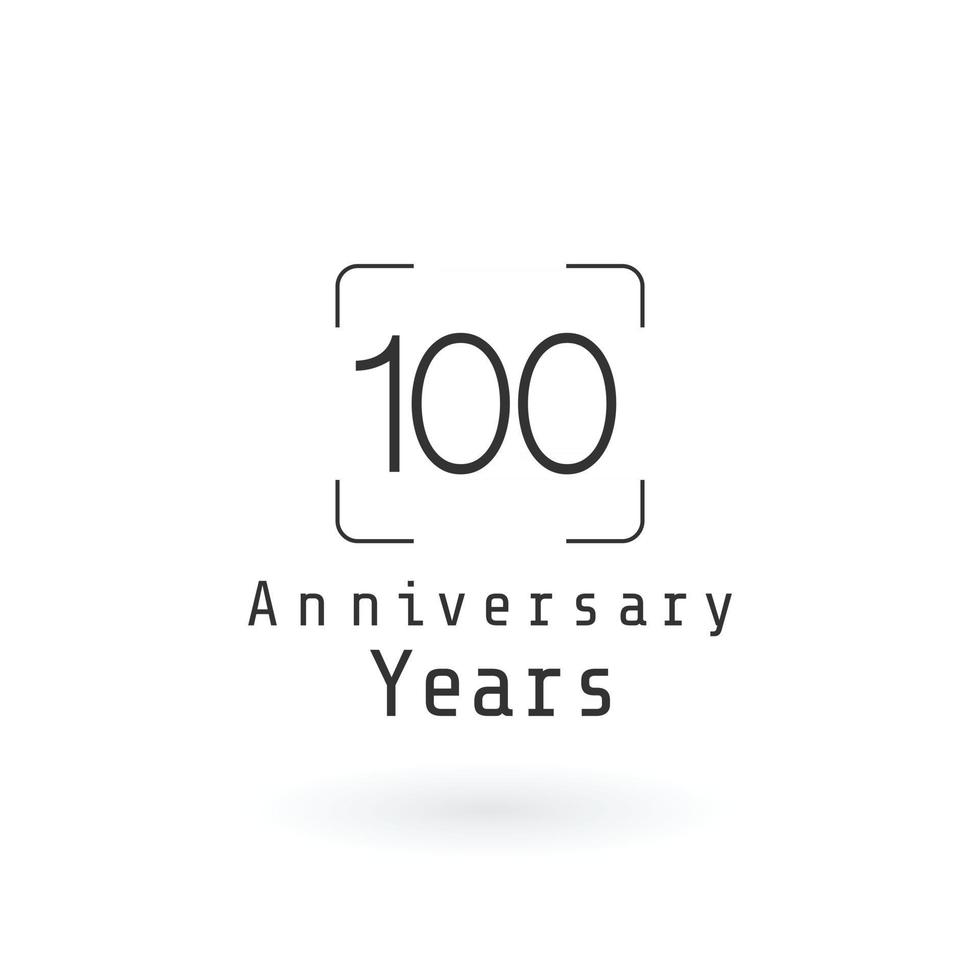 100 ans anniversaire logo vector illustration couleur blanche