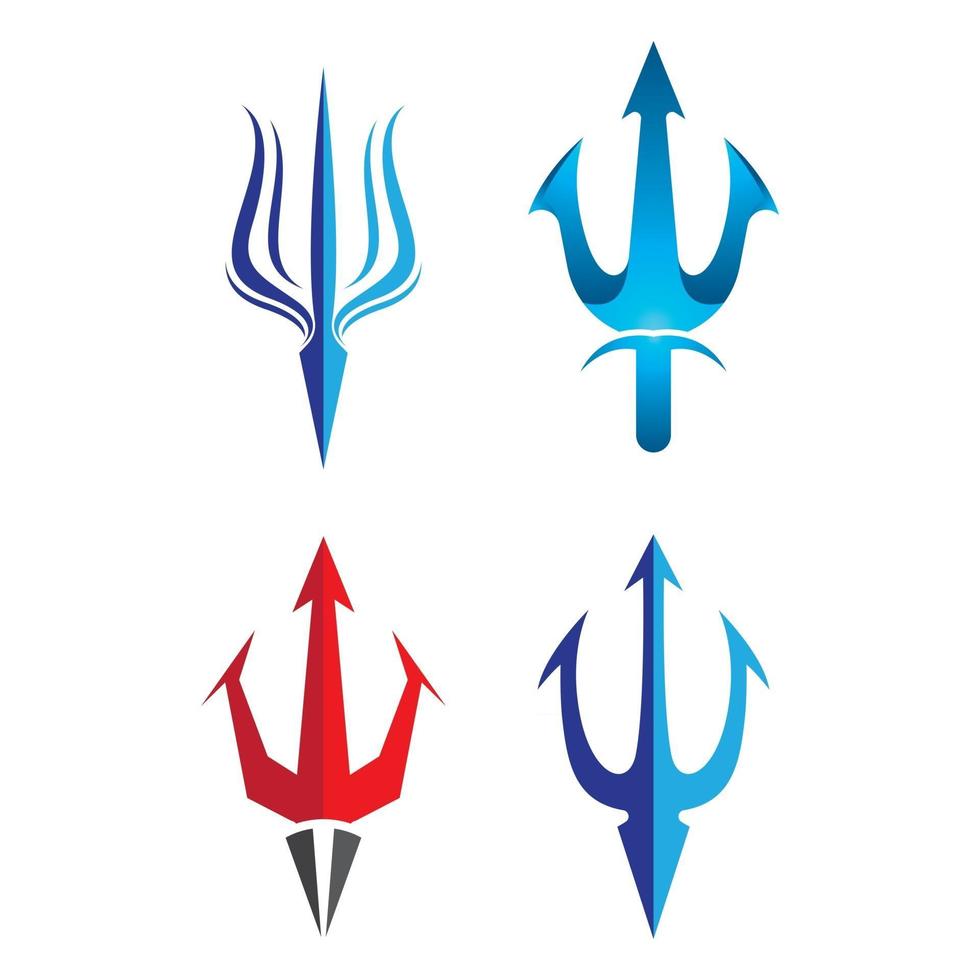 illustration des images du logo trident vecteur