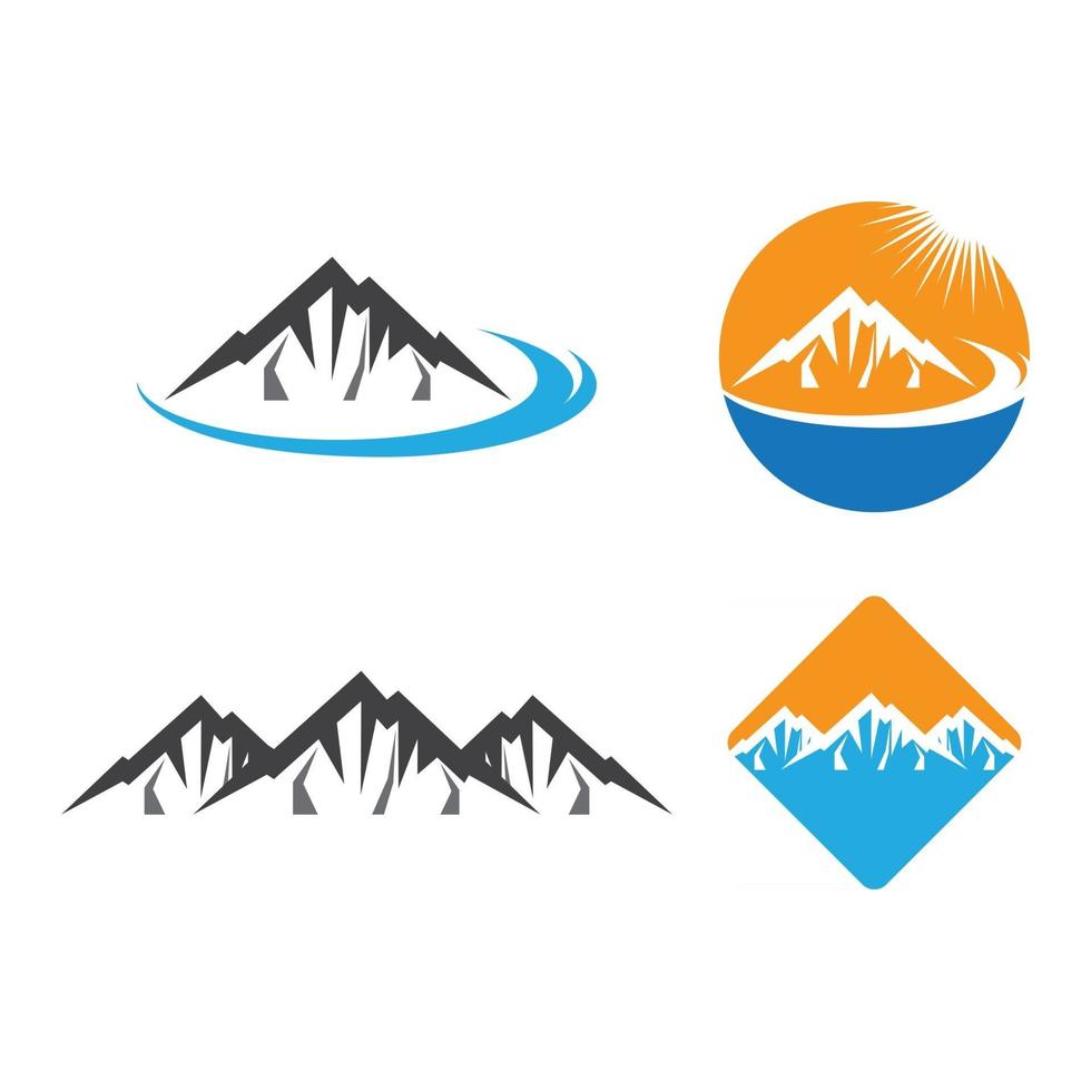 images de logo de montagne vecteur