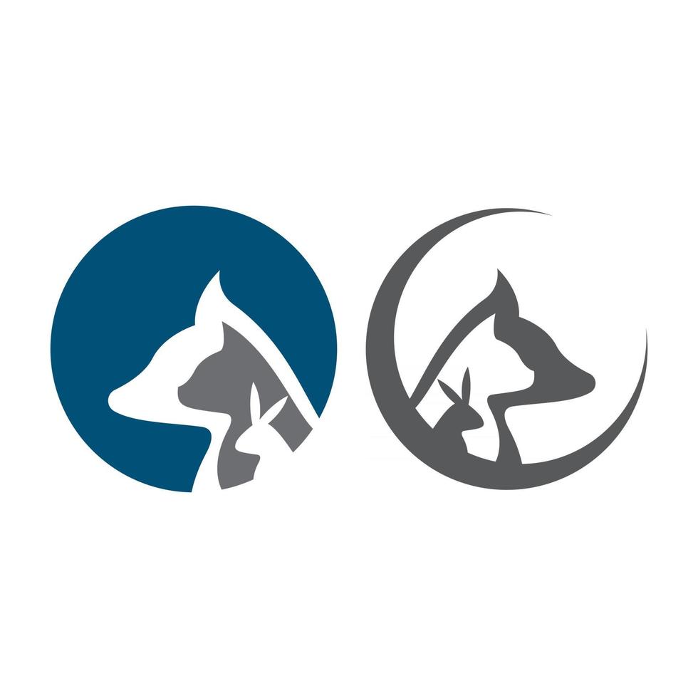 illustration d'images de logo pour animaux de compagnie vecteur
