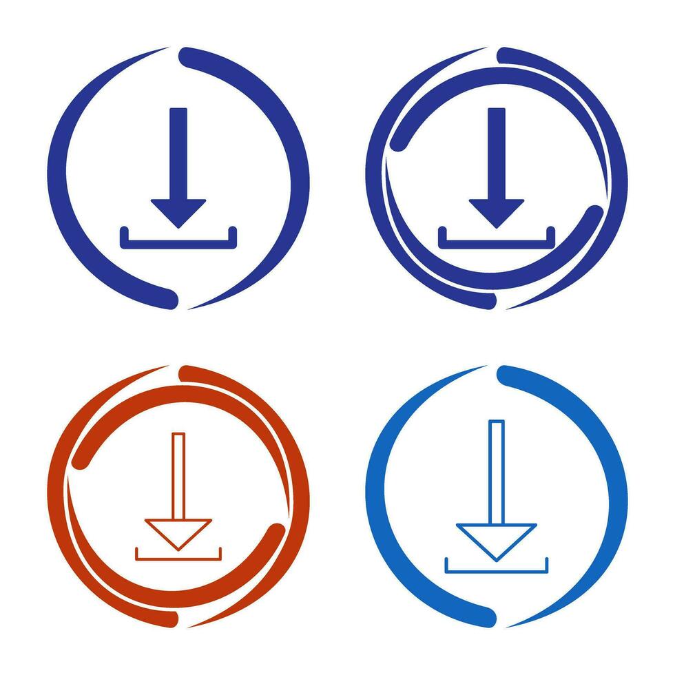 icône de vecteur de téléchargement unique