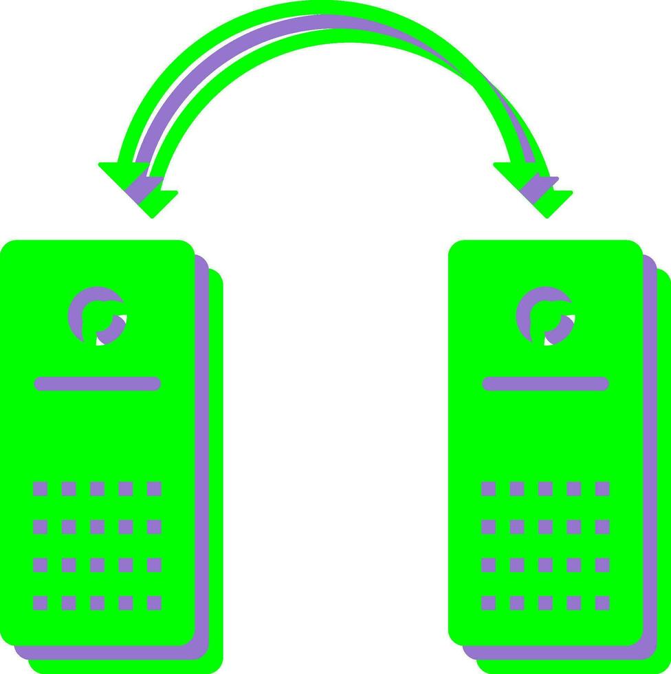 icône de vecteur de systèmes connectés unique