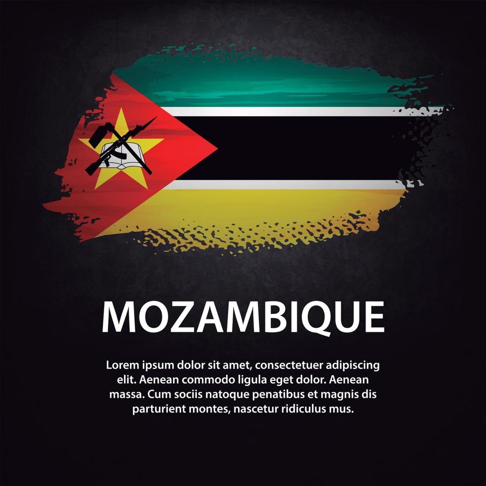 brosse drapeau mozambique vecteur