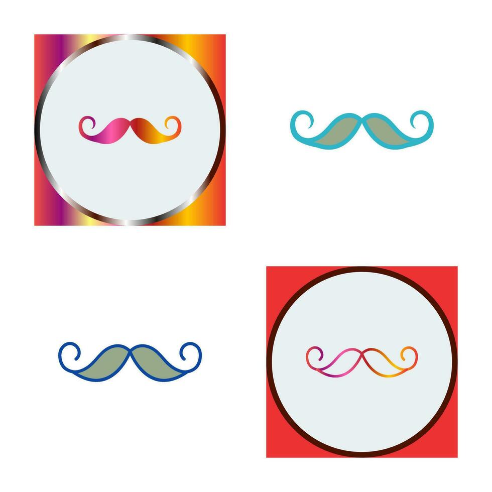 icône de vecteur de moustache