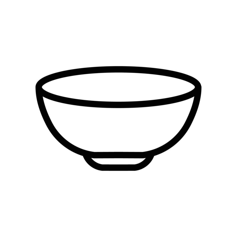 rond bol icône pour cuisine ustensile pouvez être utilisation pour asiatique nourriture style. soupe élément dans branché style. pot pour portion plat dans chinois restaurant signe. vecteur illustration conception sur blanc Contexte eps10