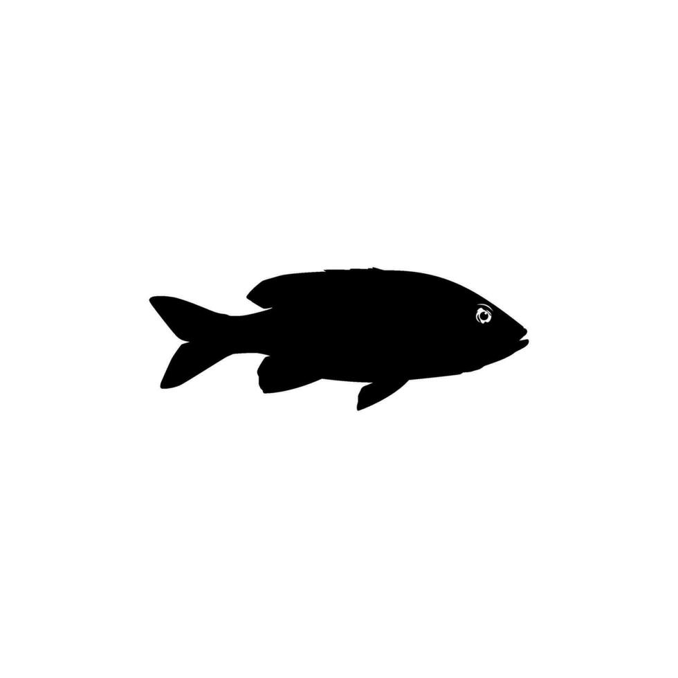 or poisson silhouette, pouvez utilisation pour logo gramme, art illustration, pictogramme, site Internet, décoration, ou graphique conception élément. vecteur illustration