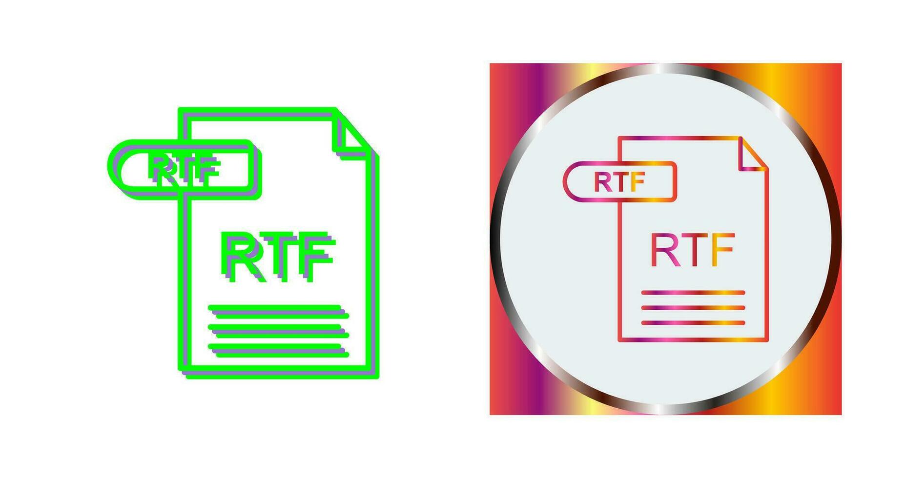 icône de vecteur rtf