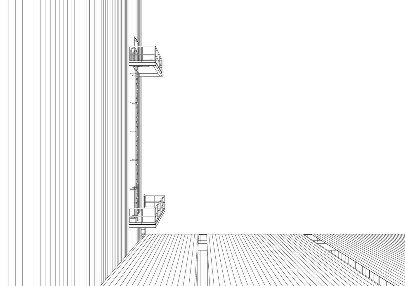 3d illustration de industriel bâtiment vecteur