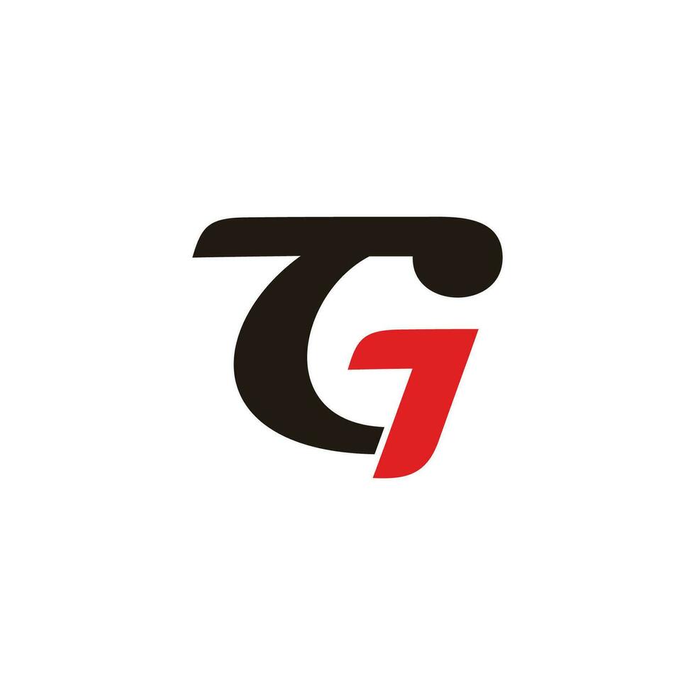 lettre tg Facile La Flèche lié géométrique symbole logo vecteur