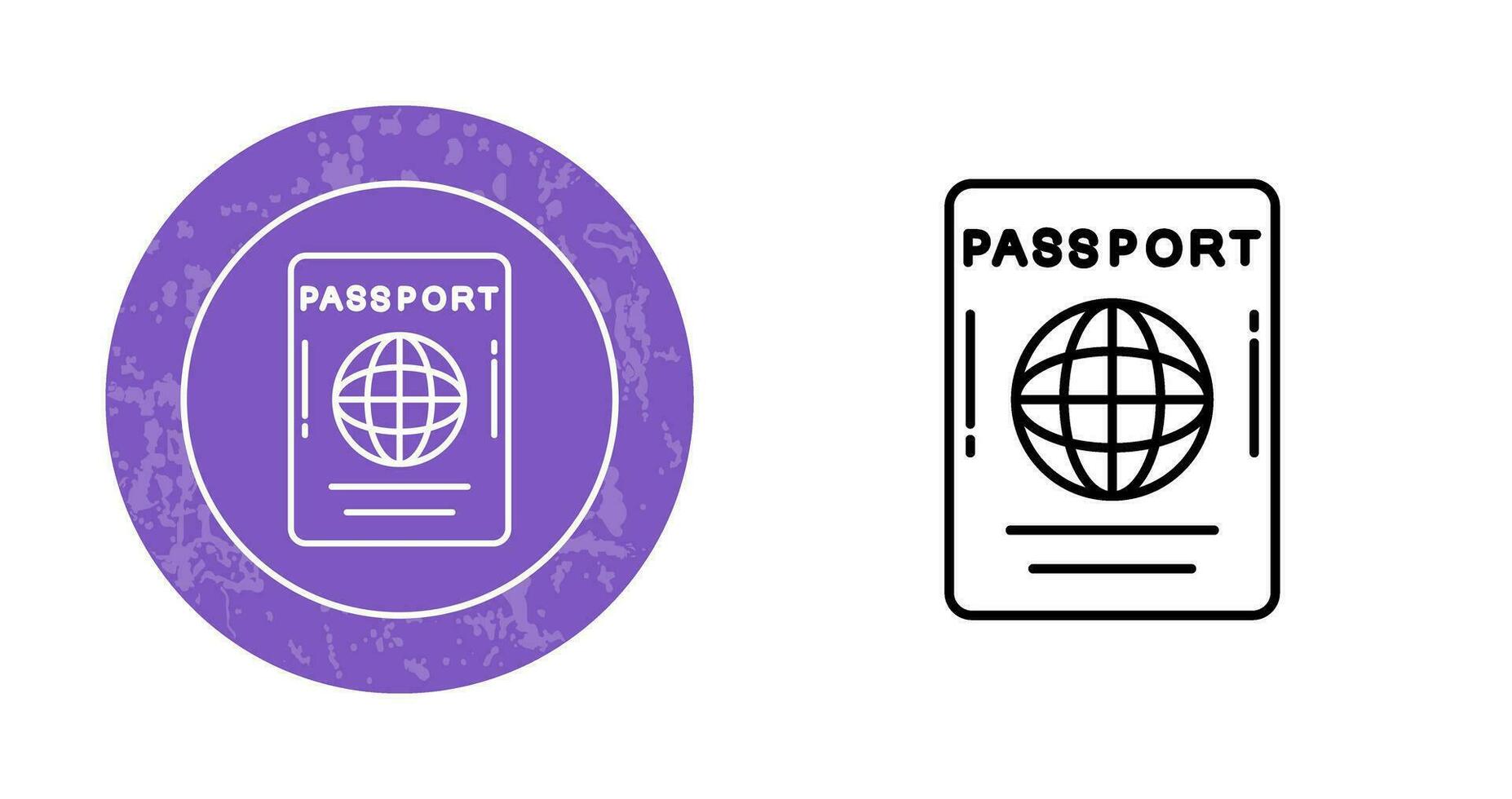 icône de vecteur de passeport