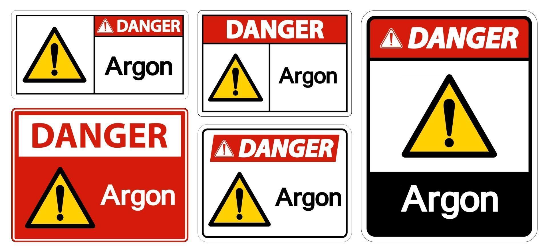 symbole d'argon de danger vecteur