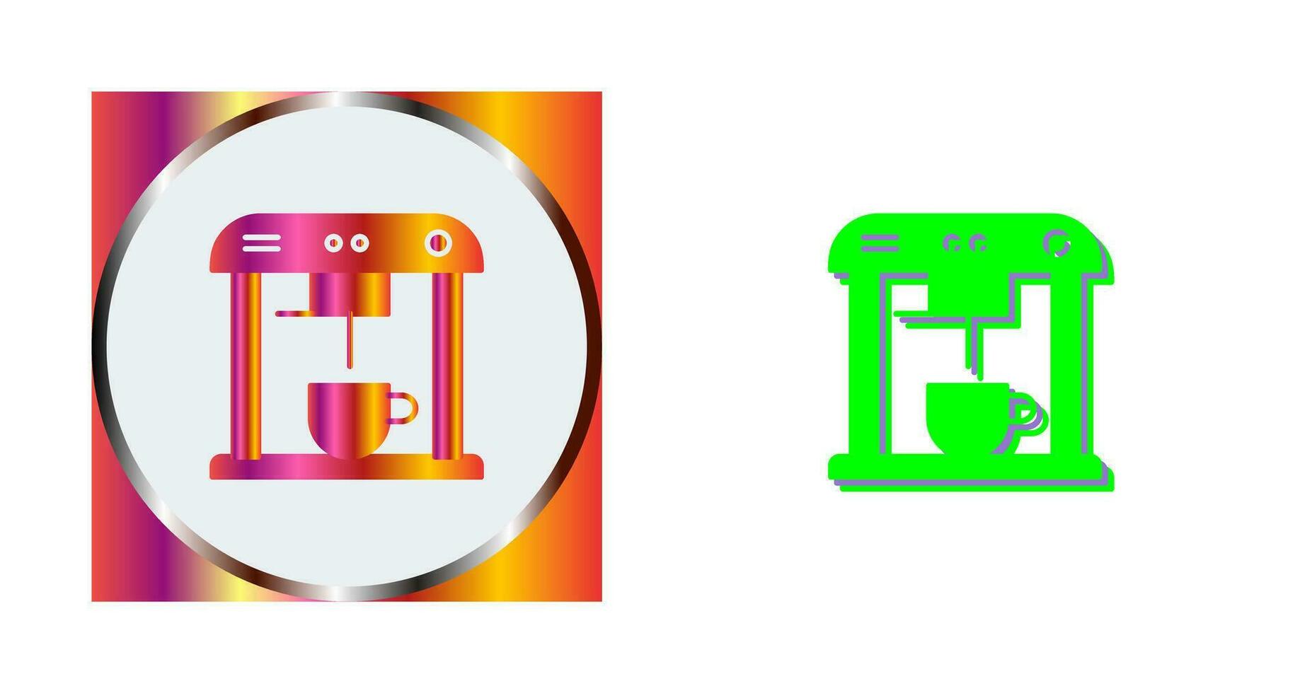 icône de vecteur de machine à café unique