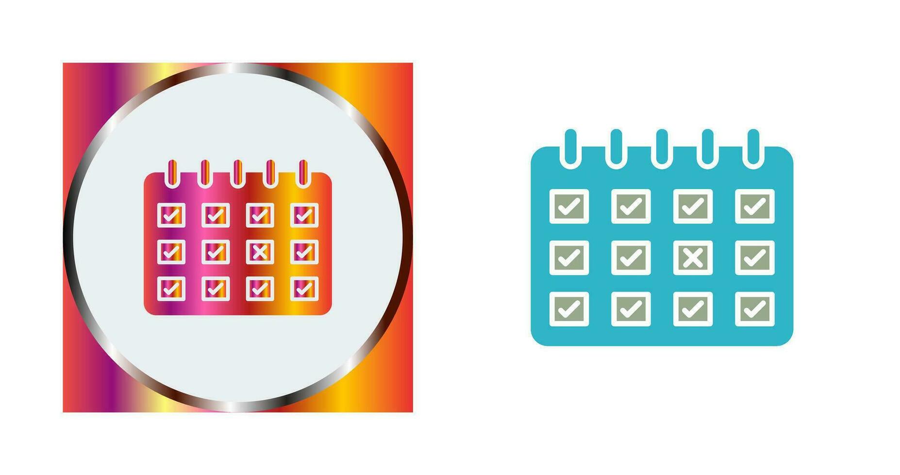 icône de vecteur de calendrier marqué