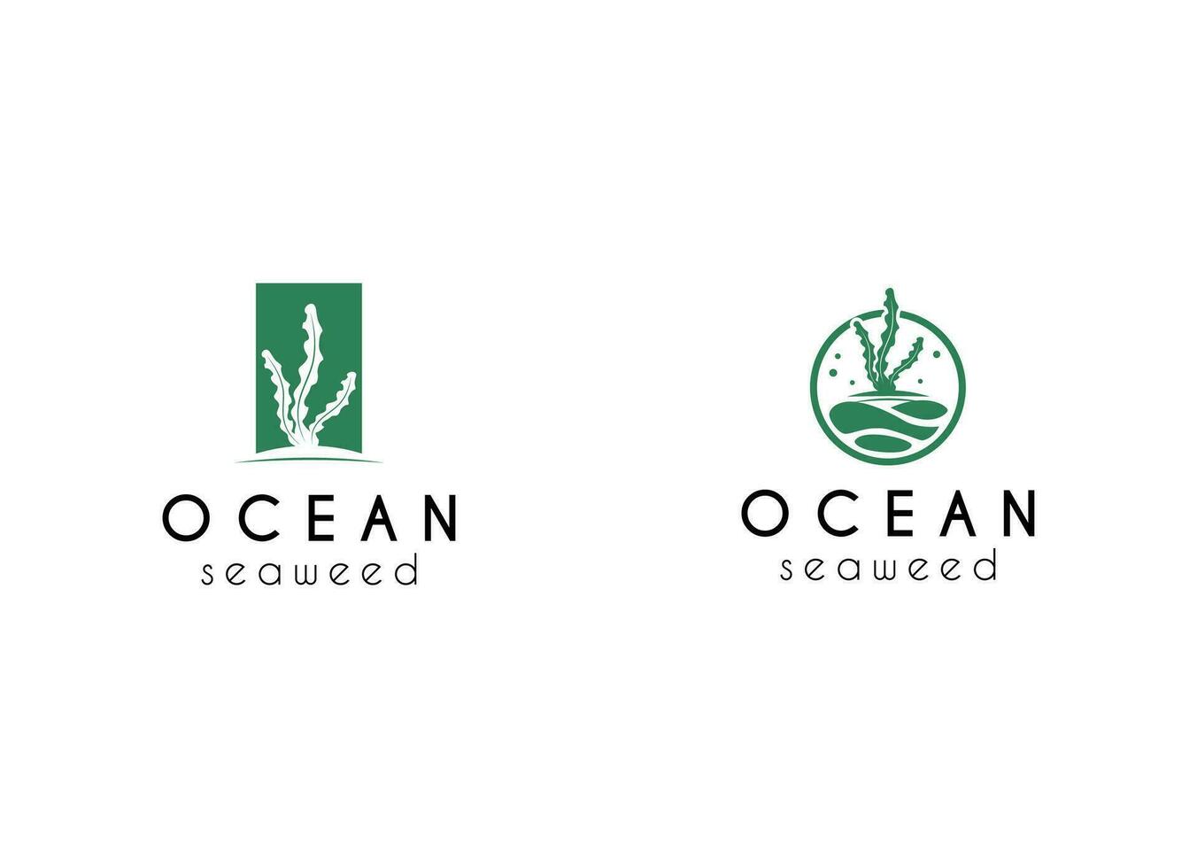 moderne et minimaliste algue logo conception inspiration vecteur