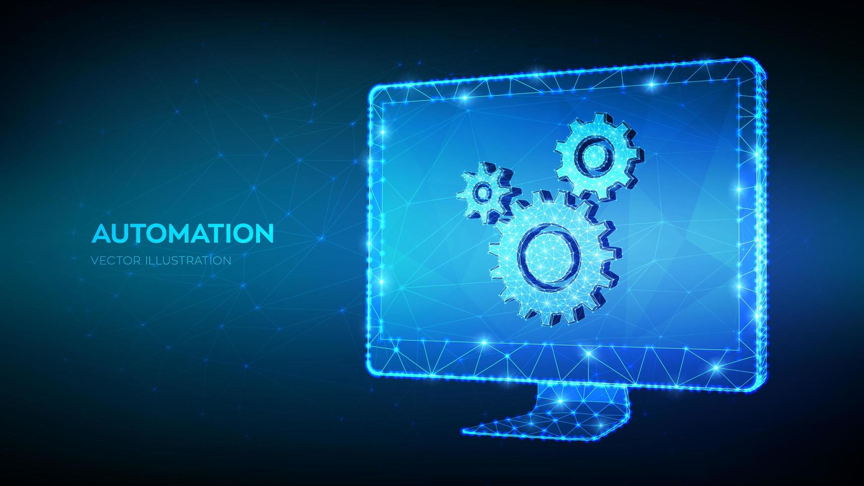 logiciel d'automatisation, flux de travail des processus commerciaux et industriels vecteur