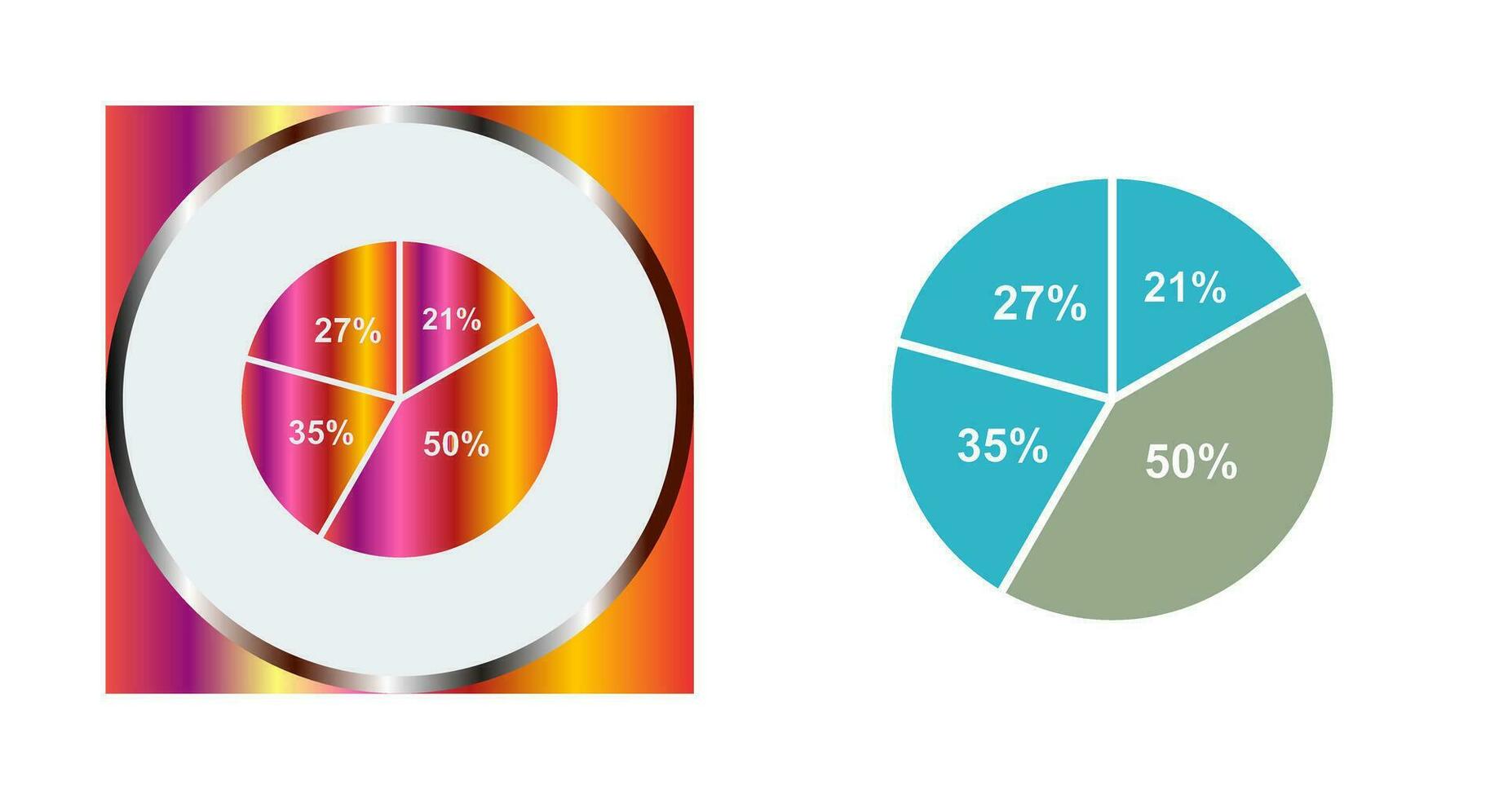 icône de vecteur de graphique à secteurs