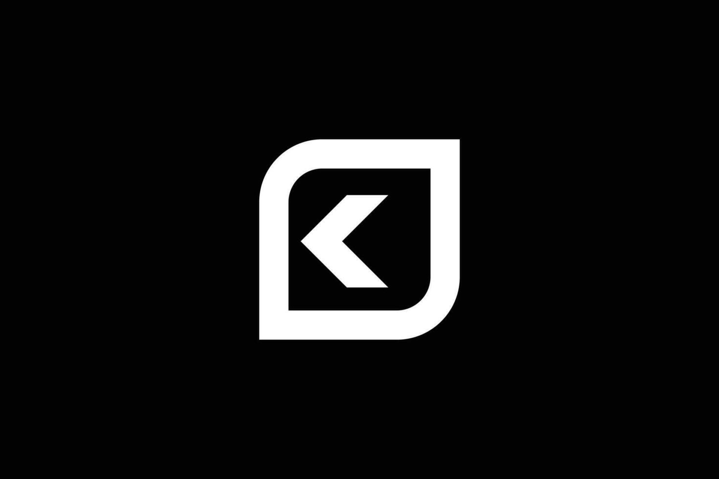 lettre k feuille branché vecteur logo conception