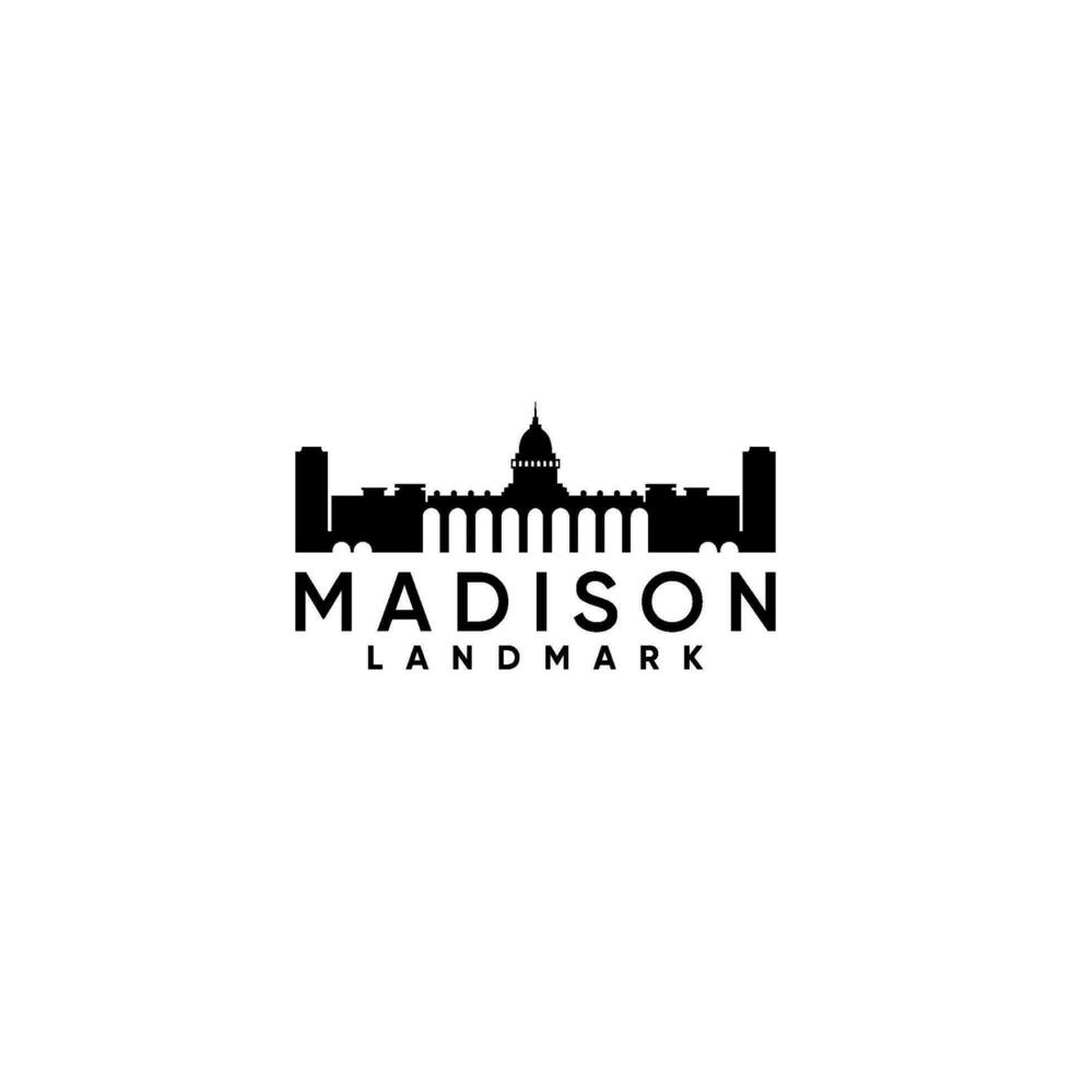 Madison point de repère vecteur logo