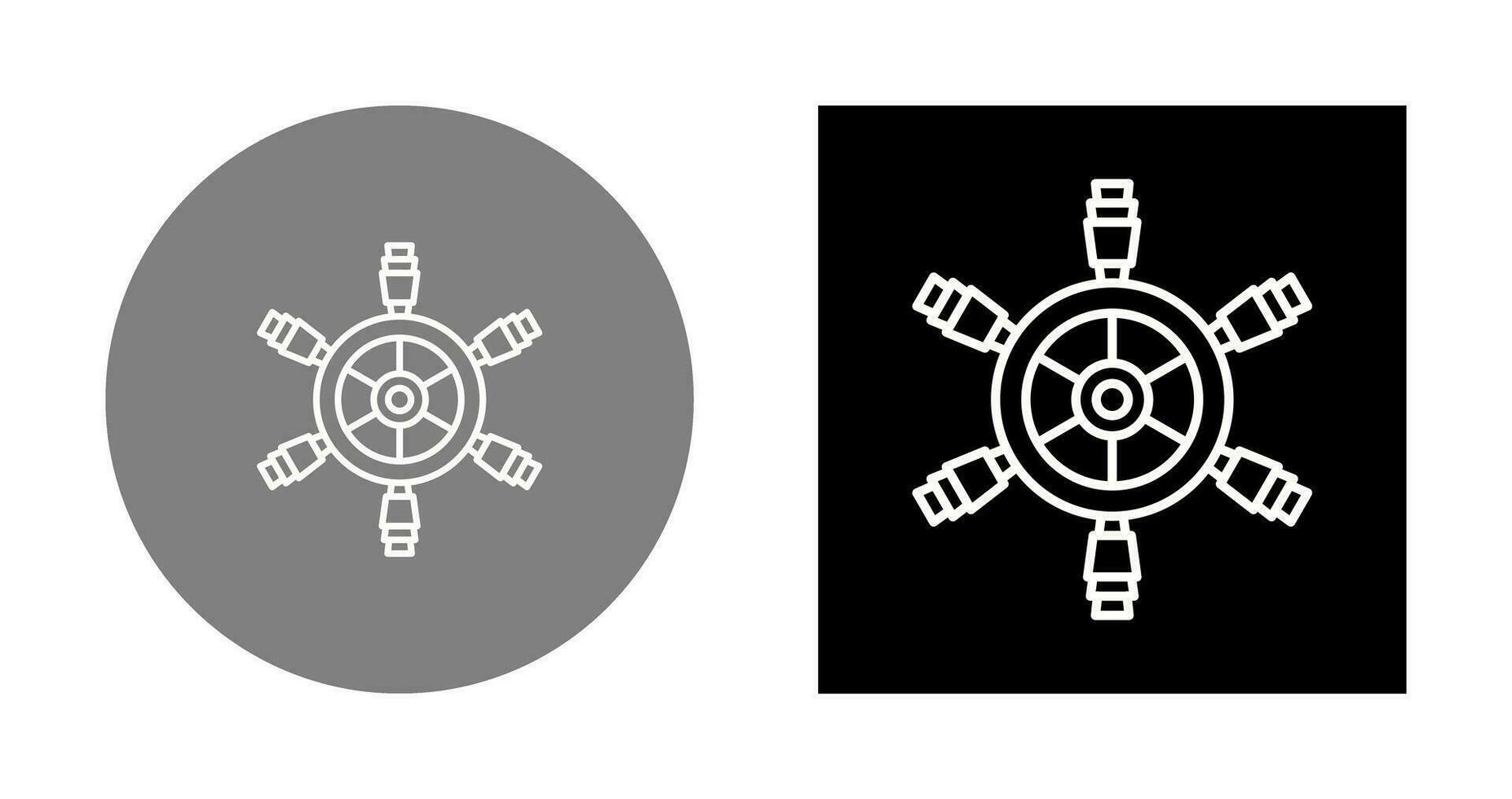 icône de vecteur de roue de bateau