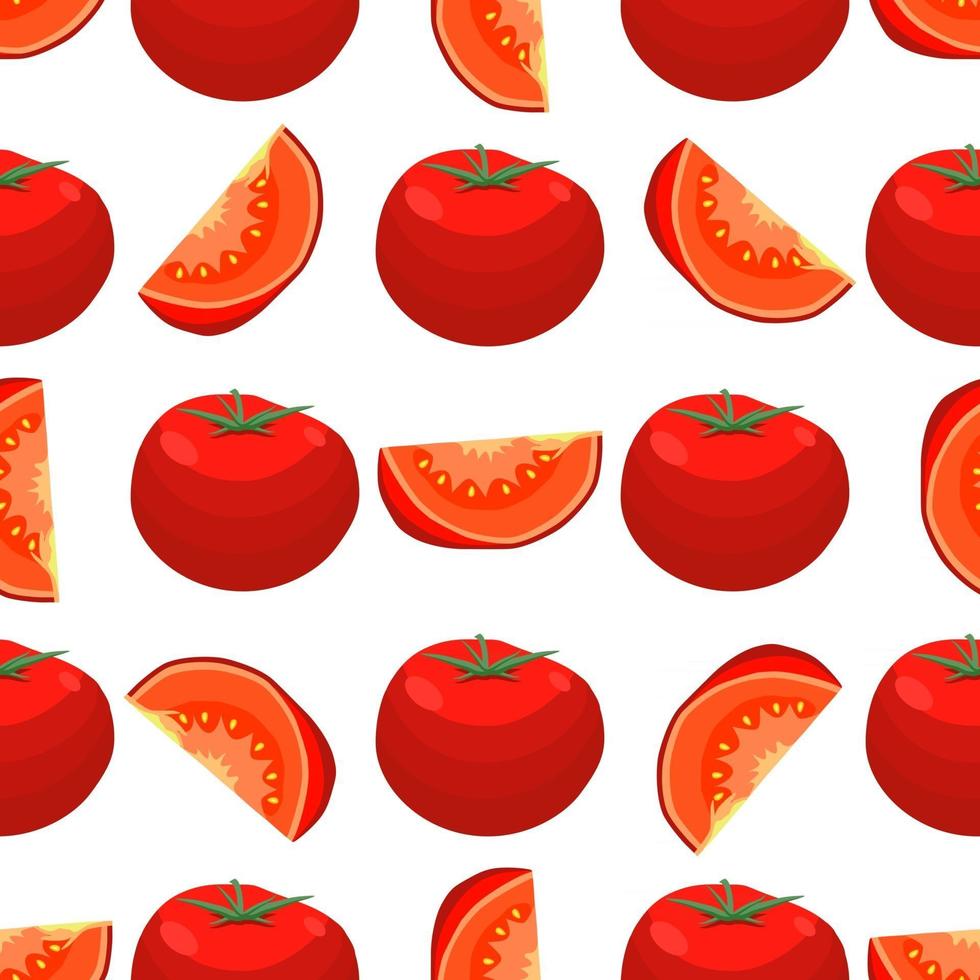 illustration sur le thème de la tomate rouge motif vecteur