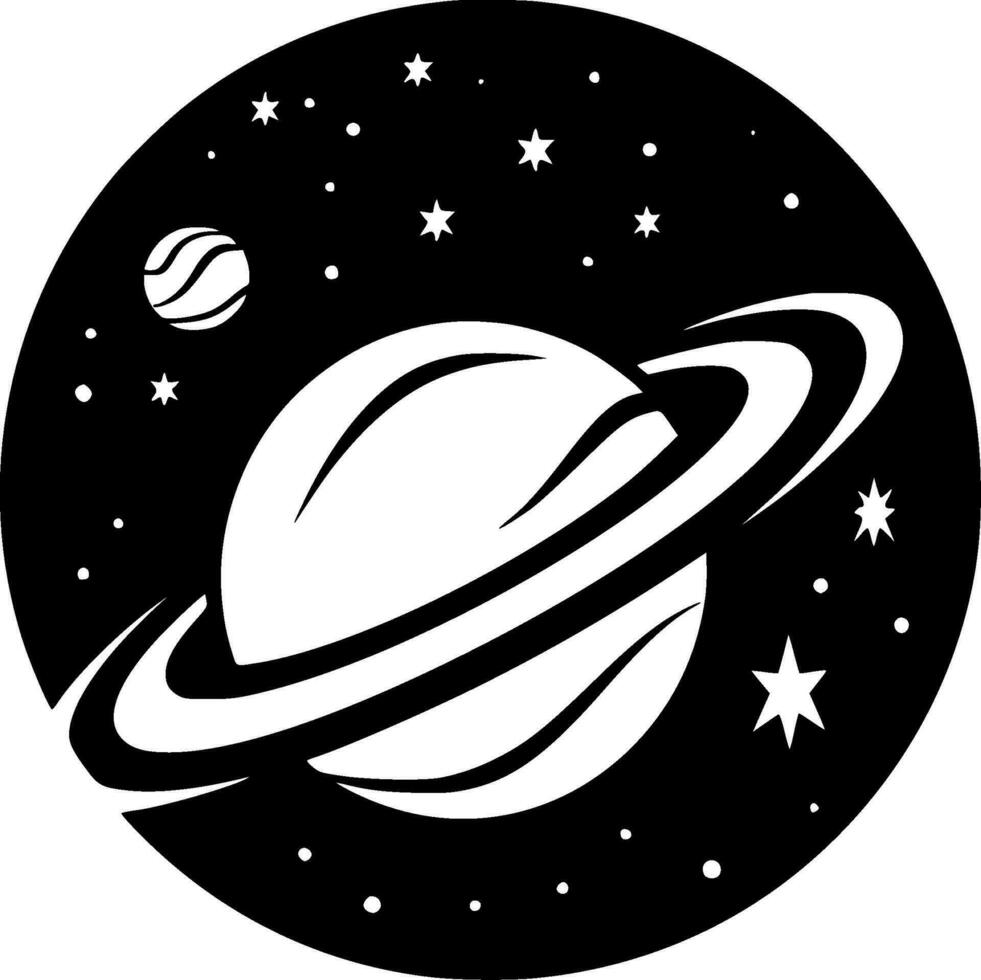 galaxie - minimaliste et plat logo - vecteur illustration