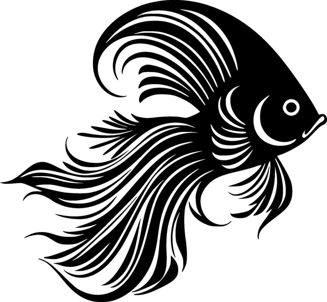 poisson - minimaliste et plat logo - vecteur illustration