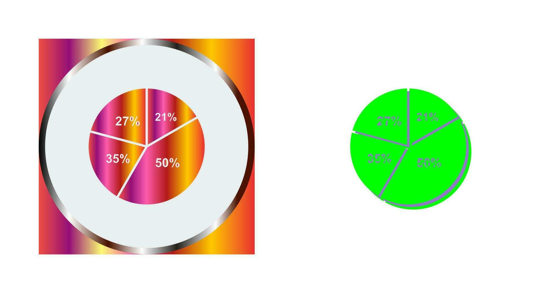 icône de vecteur de graphique à secteurs