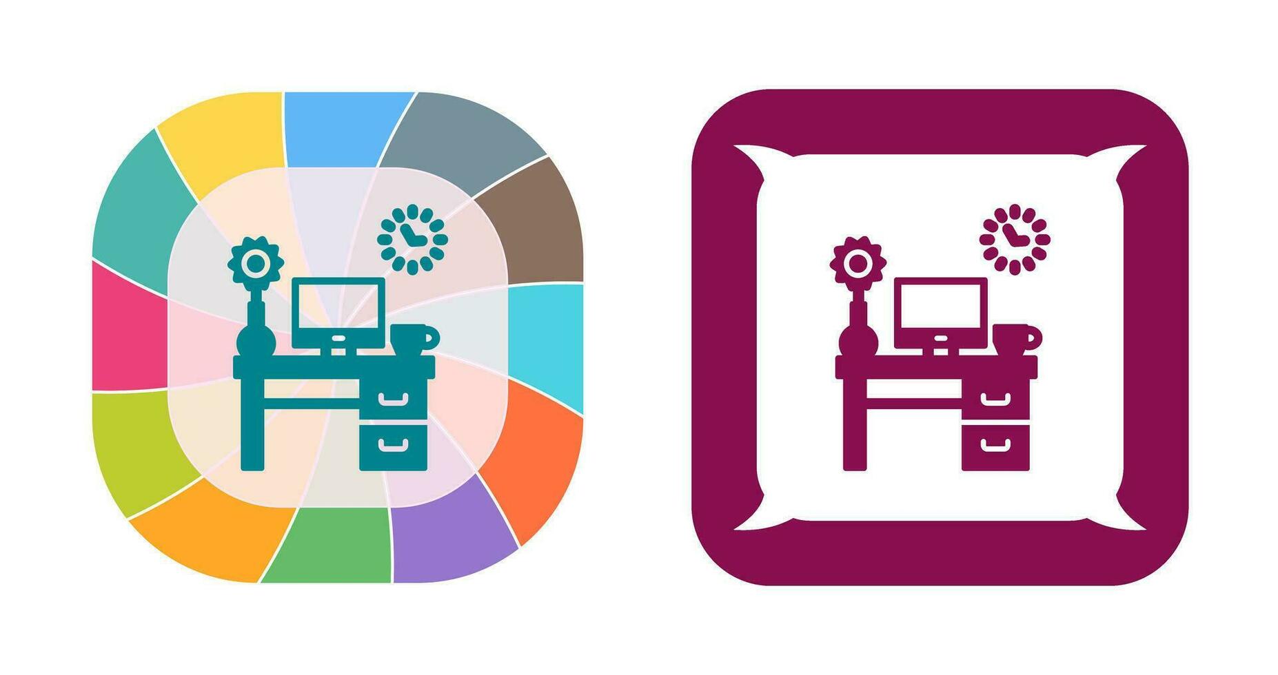 icône de vecteur de table de travail