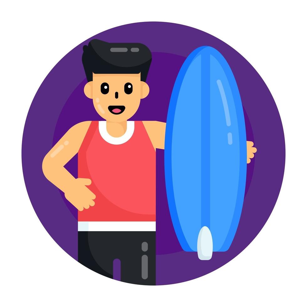 surfeur et olympique vecteur