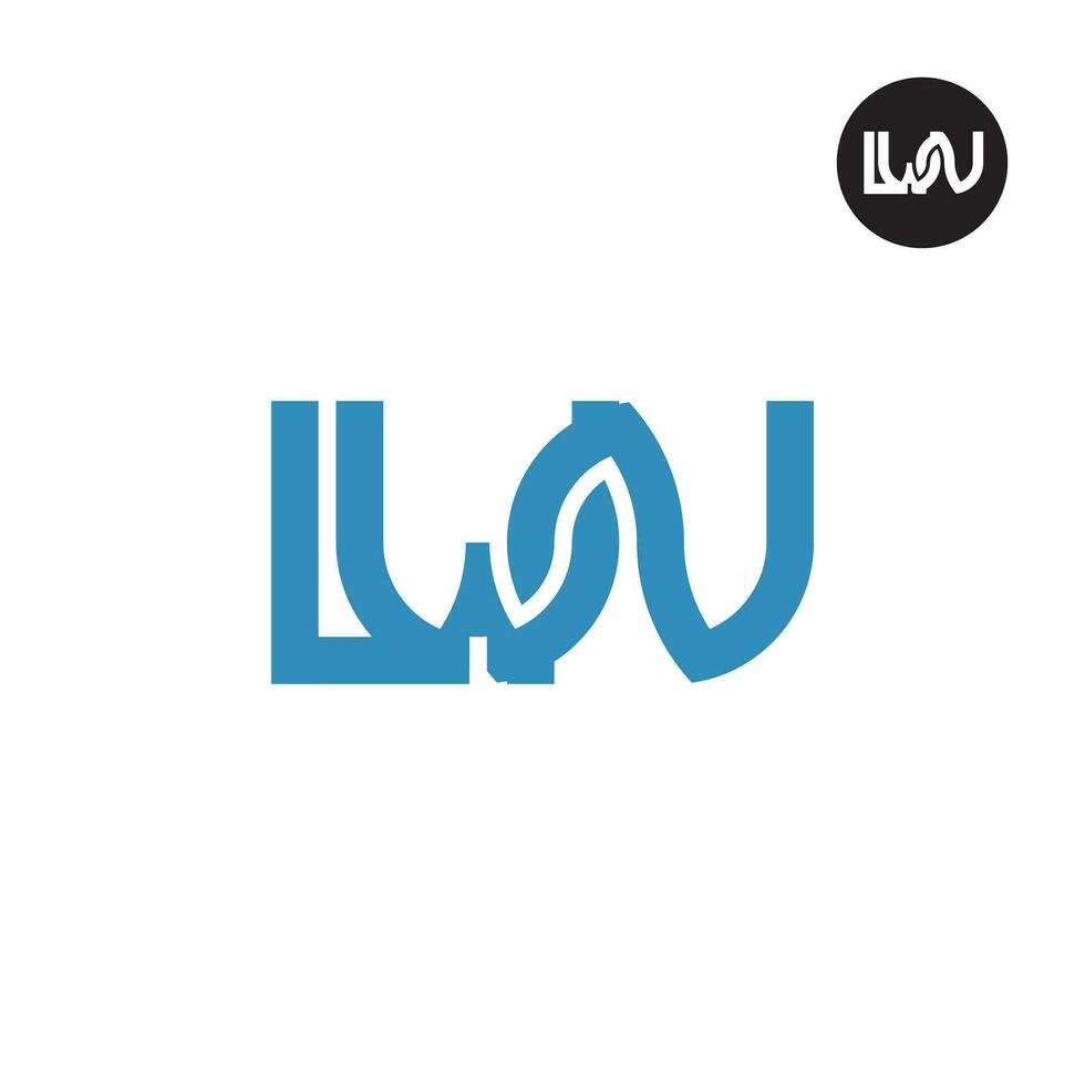 lettre lwn monogramme logo conception vecteur