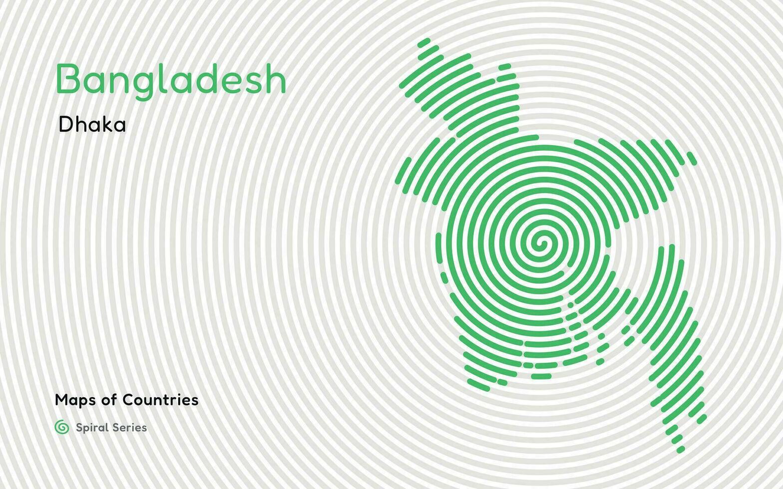 bangladesh carte avec une circulaire forme vecteur