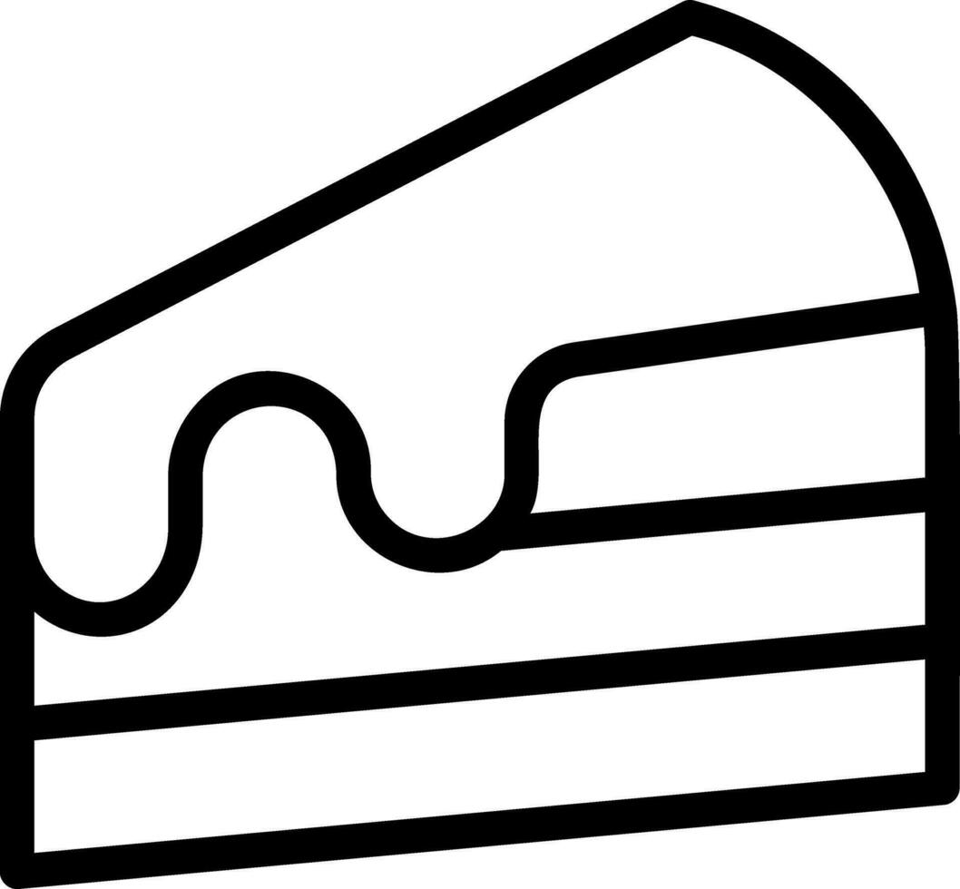 icône de ligne de gâteau vecteur