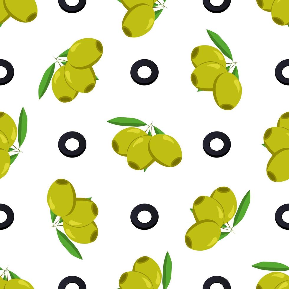 illustration sur le thème de l'olive italienne motif lumineux vecteur