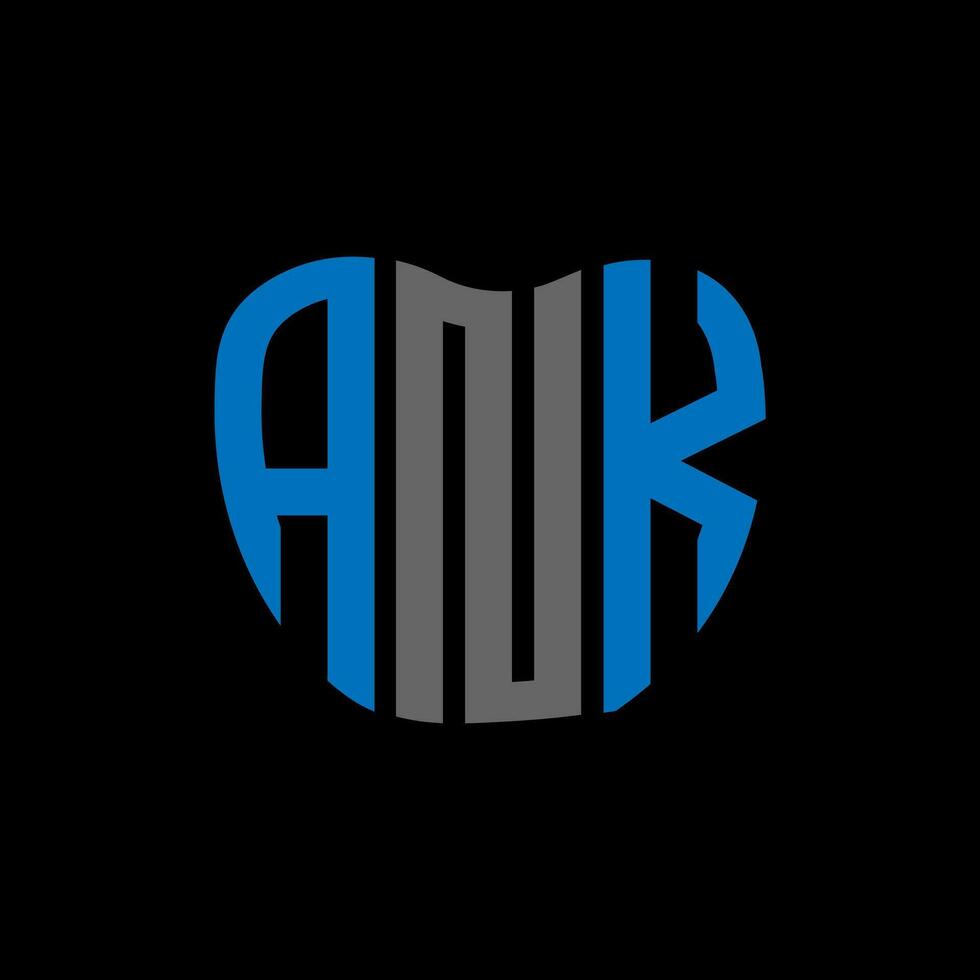 ank lettre logo Créatif conception. ank unique conception. vecteur