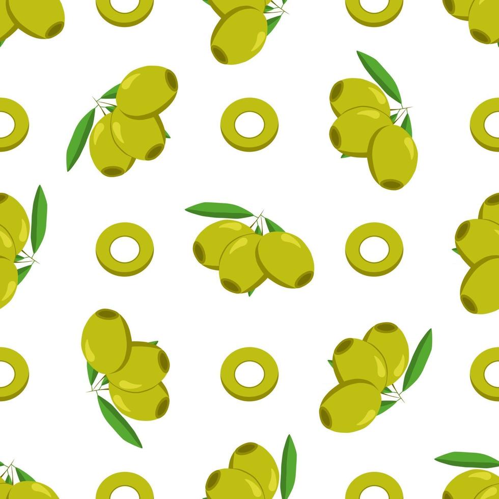 illustration sur le thème de l'olive italienne motif lumineux vecteur