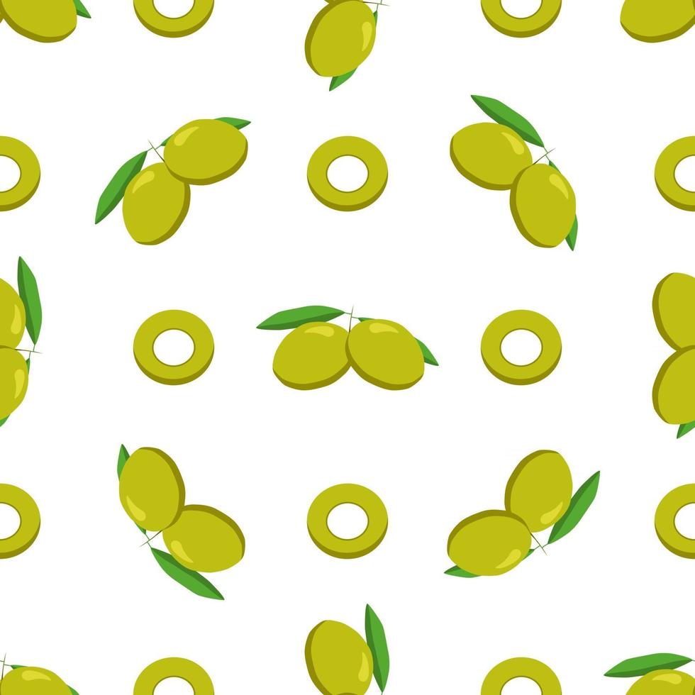 illustration sur le thème de l'olive italienne motif lumineux vecteur