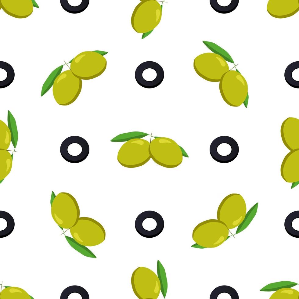 illustration sur le thème de l'olive italienne motif lumineux vecteur