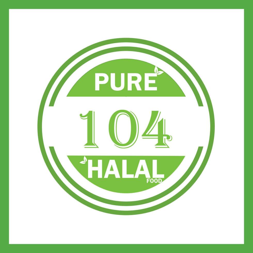 conception avec halal feuille conception 104 vecteur