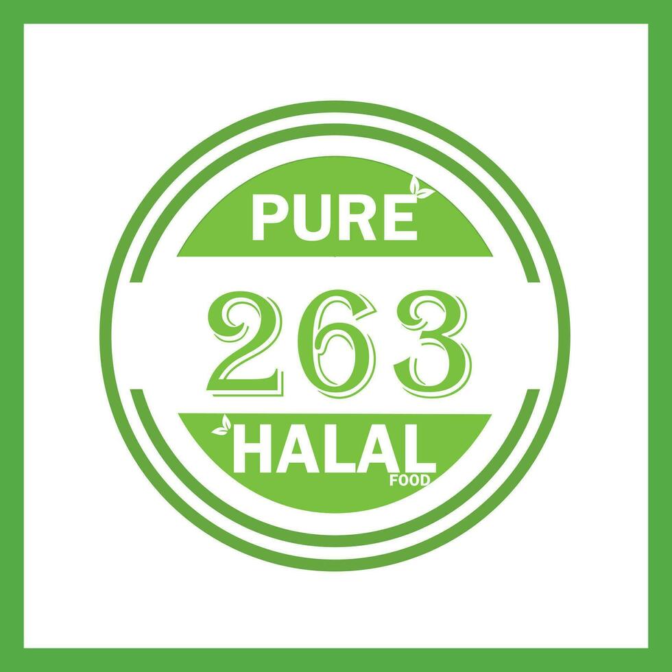 conception avec halal feuille conception 263 vecteur