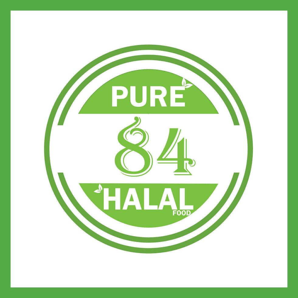 conception avec halal feuille conception 84 vecteur