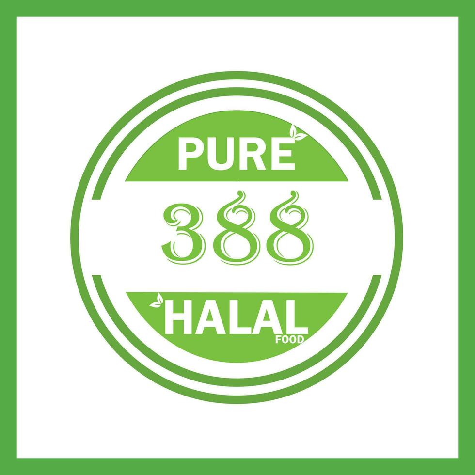 conception avec halal feuille conception 388 vecteur