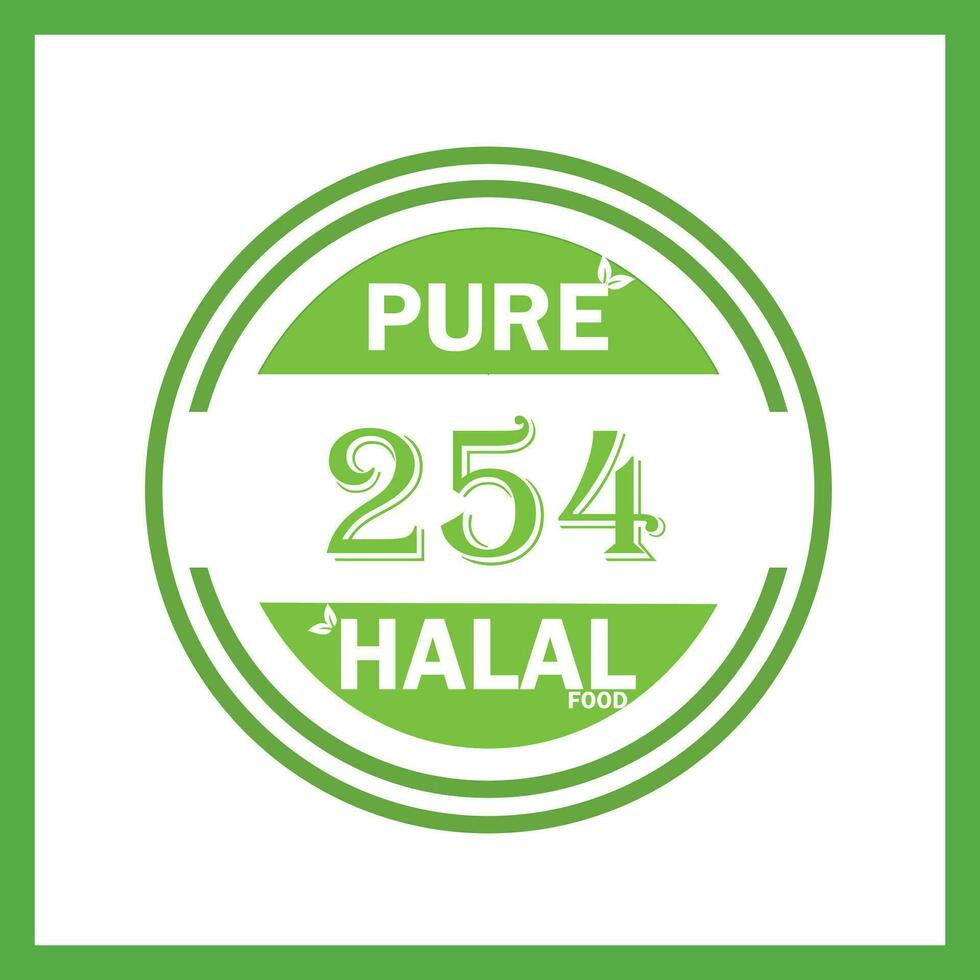 conception avec halal feuille conception 254 vecteur