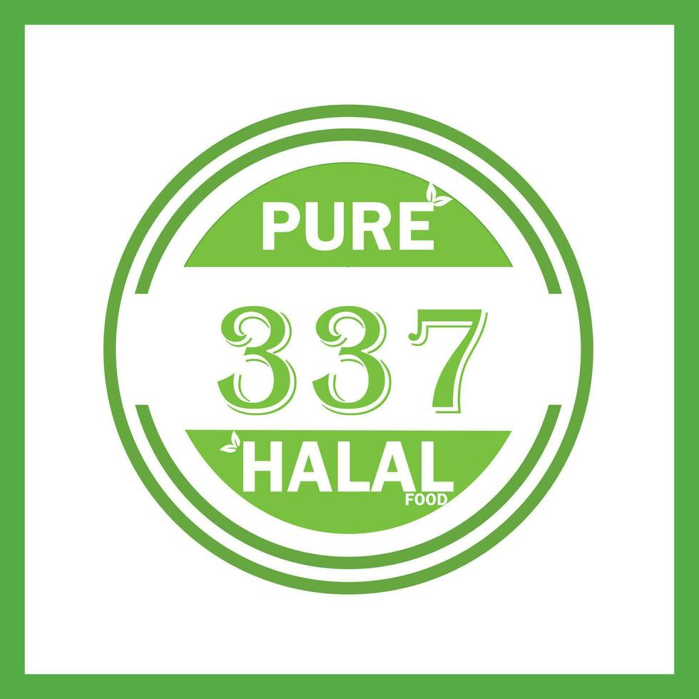 conception avec halal feuille conception 337 vecteur