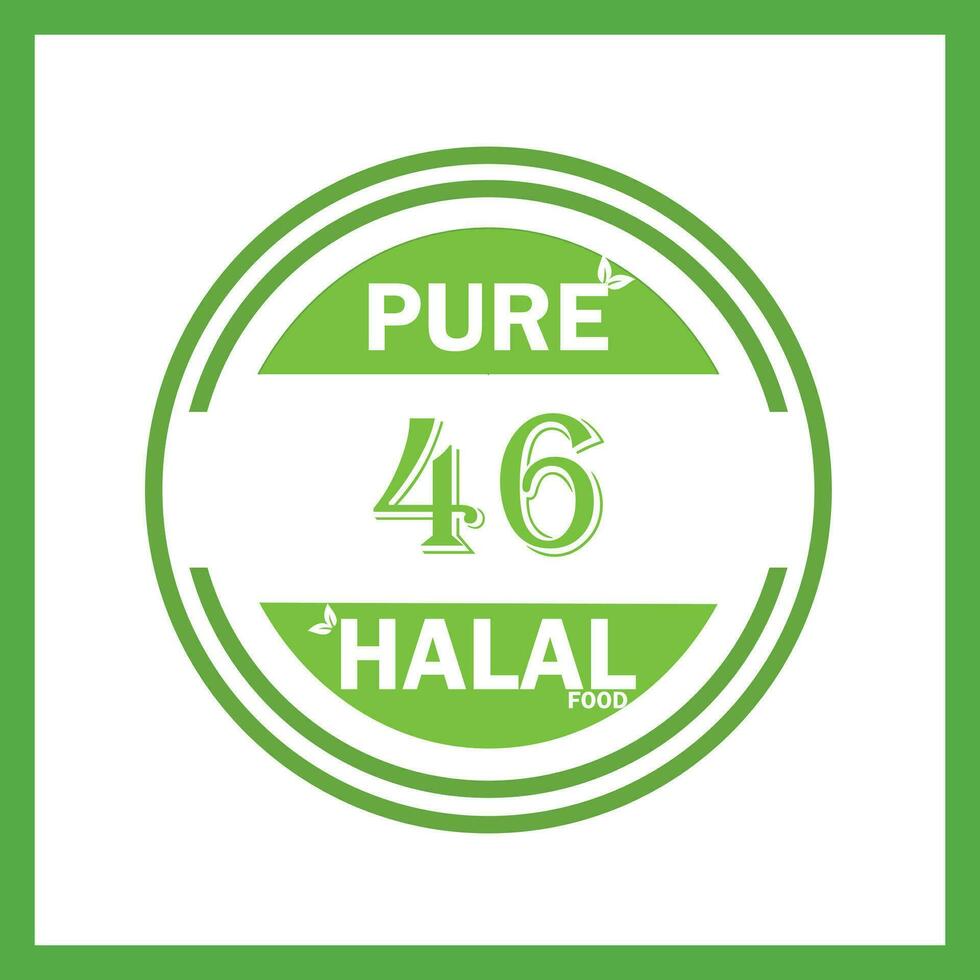 conception avec halal feuille conception 46 vecteur